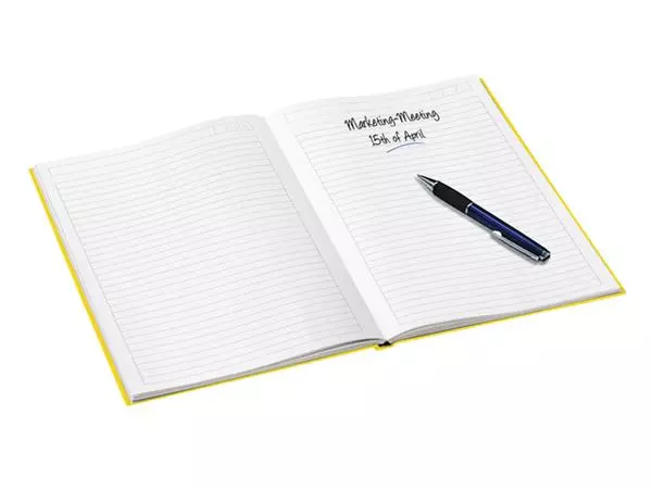 Een Notitieboek Leitz WOW A5 160blz 90gr lijn geel koop je bij All Office Kuipers BV