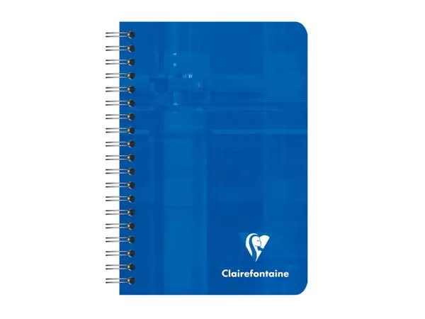 Notitieboek Clairefontaine 95x140mm spiraal lijn assorti