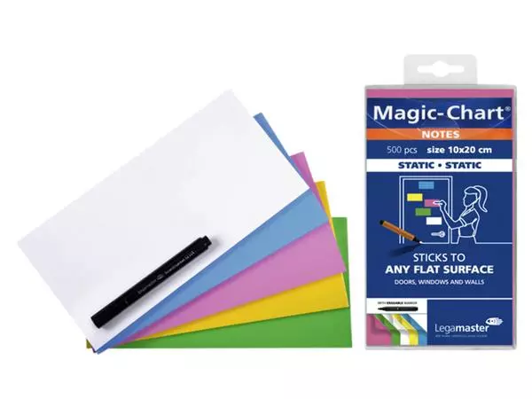 Een Magic-chart notes Legamaster 10x20cm assorti koop je bij van Kerkvoorde & Hollander B.V.