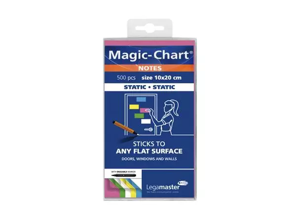 Een Magic-chart notes Legamaster 10x20cm assorti 500 vel koop je bij Sysdicom BV