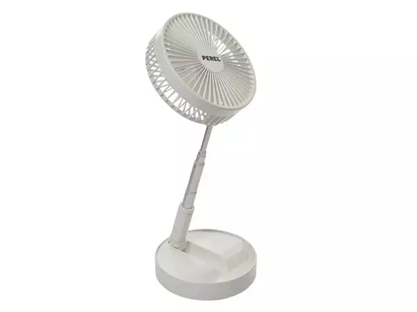 Een Tafelventilator Perel inklapbaar en oplaadbaar Ø17cm koop je bij Draais.com