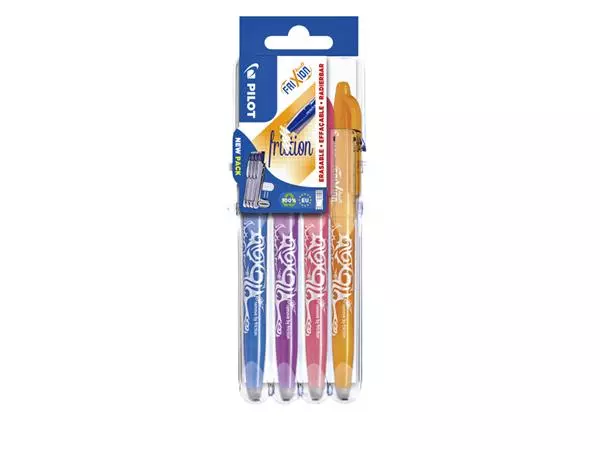 Een Rollerpen PILOT friXion medium fun assorti Set2Go à 4 stuks koop je bij Avoux