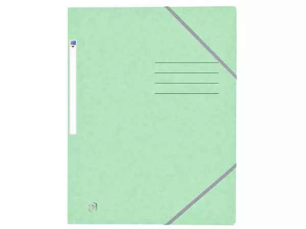 Een Elastomap Oxford Top File+ A4 3 kleppen 390gr pastel groen koop je bij QuickOffice BV