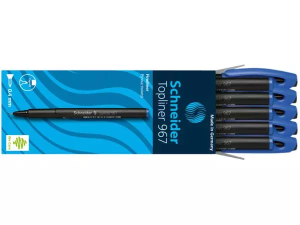 Een Fineliner Schneider 967 0.4mm blauw koop je bij Heering Office