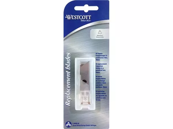 Een Reservemessen Westcott 18mm voor E-84019 koop je bij Romijn Office Supply