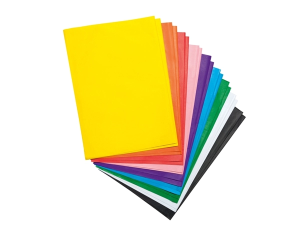 Een Transparant papier Folia 70x100cm 42gr assorti kleuren koop je bij Kantorice office & business supplies