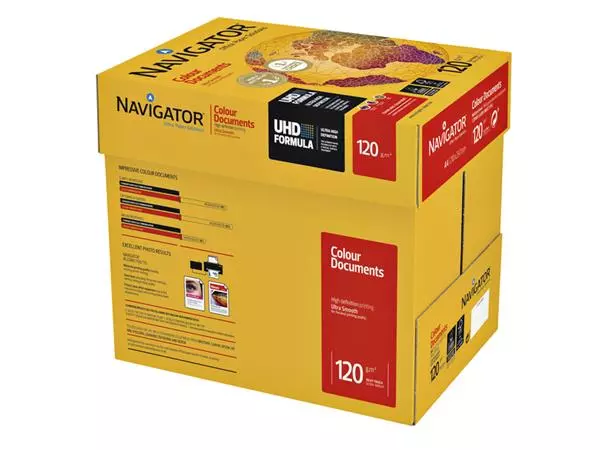 Een Kopieerpapier Navigator Colour Documents A4 120gr wit 250vel koop je bij Deska Alles voor Kantoor