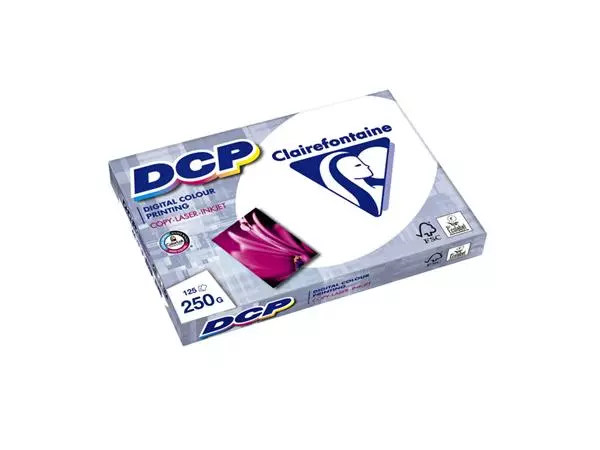 Een Laserpapier Clairefontaine DCP A4 250gr wit 125 vel koop je bij iPlusoffice