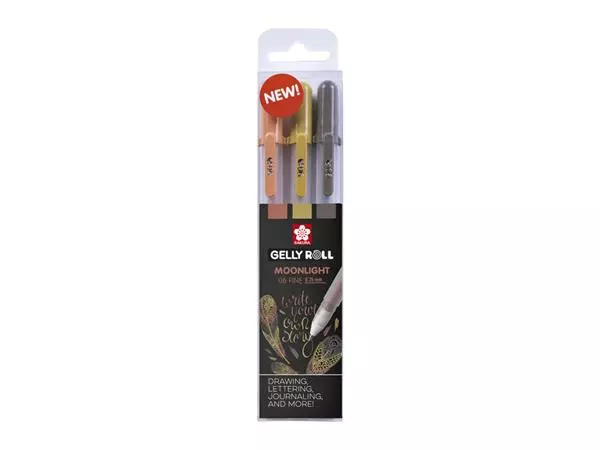 Een Gelschrijver Sakura Gelly Roll Moonlight 06 nature set à 3 kleuren koop je bij Quality Office Supplies