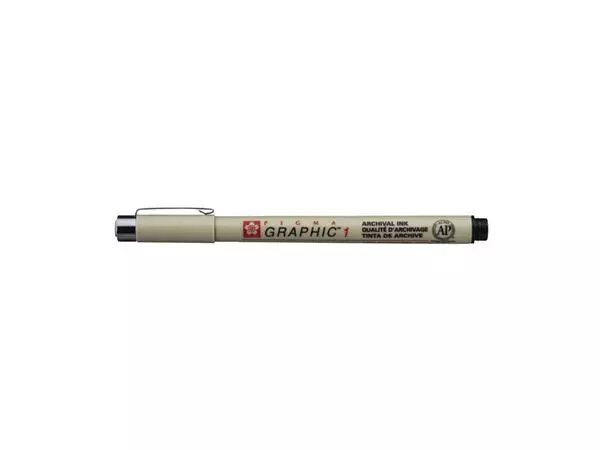 Een Fineliner Sakura Pigma Graphic 1.0 mm zwart koop je bij De Joma BV