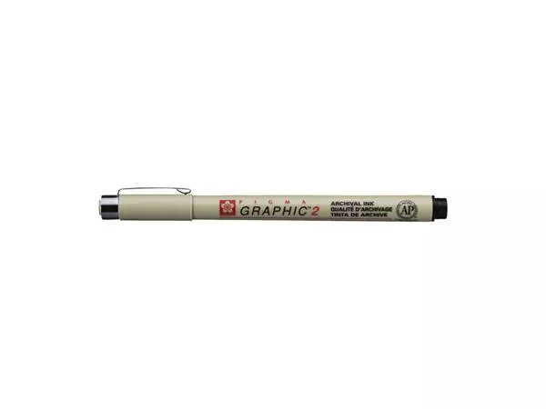 Een Fineliner Sakura Pigma Graphic 2.0mm zwart koop je bij Sysdicom BV