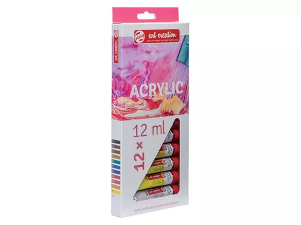 Een Acrylverf Talens Art Creation met stappenplan 12ml set à 12 kleuren koop je bij Quality Office Supplies