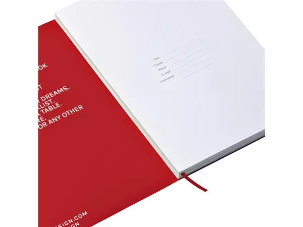 Een Notitieboek Octàgon DUNNO A5 135x200mm dots rood koop je bij Quality Office Supplies