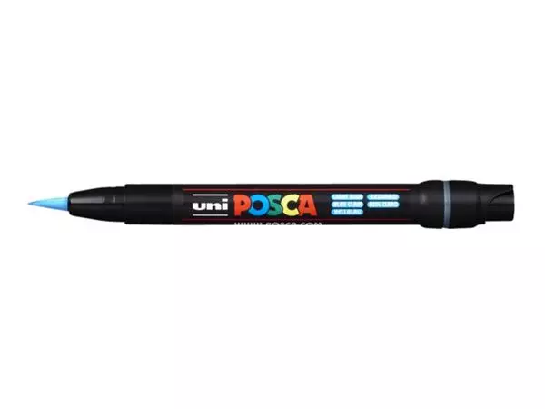 Een Brushverfstift Posca PCF350 1-10mm lichtblauw koop je bij De Joma BV