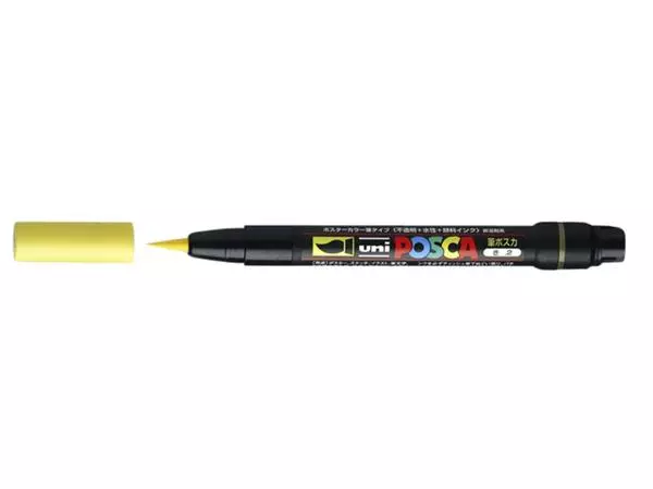 Een Brushverfstift Posca PCF350 1-10mm geel koop je bij QuickOffice BV