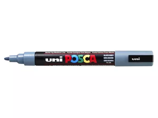 Een Verfstift Posca PC5M medium leisteengrijs koop je bij "De Waal" Kantoor Efficiency