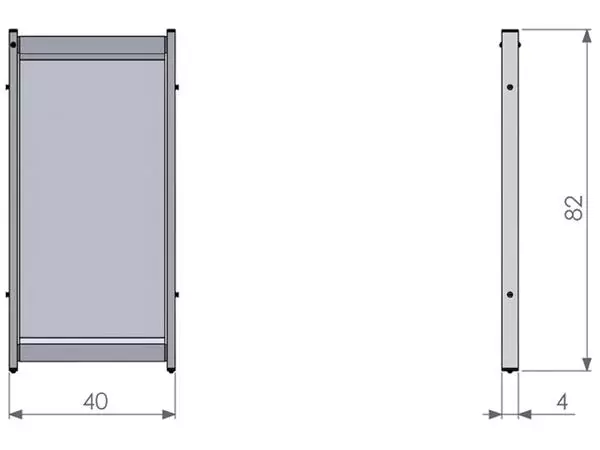 Een Bureauscherm Nobo modulair doorzichtig PVC 400x820mm koop je bij Peter Wind