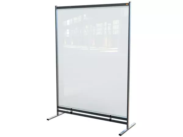 Een Vloerscheidingspaneel Nobo vrijstaand doorzichtig PVC 1480x2060mm koop je bij Kantorice office & business supplies