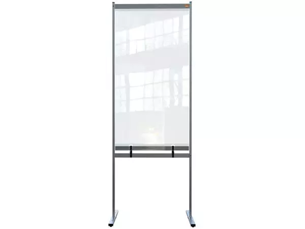 Een Scheidingswand Nobo vrijstaand doorzichtig PVC 780x2060mm koop je bij Sysdicom BV