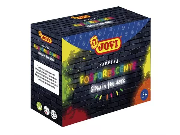 Een Plakkaatverf Jovi glow in the dark 35ml assorti set à 4 stuks koop je bij QuickOffice BV