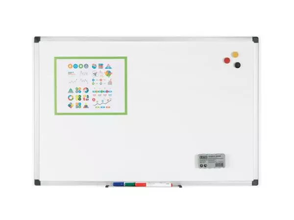 Een Whiteboard Quantore 45x60cm emaille magnetisch koop je bij De Rijk Kantoorshop