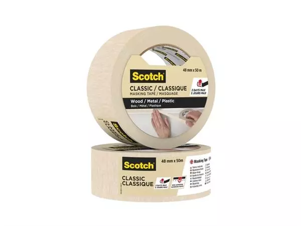 Een Afplaktape Scotch Classic 48mmx50m beige koop je bij Topkantoor Repro Creatief