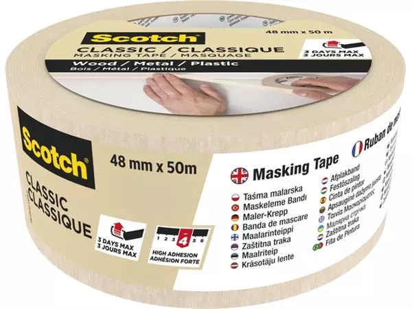 Een Afplaktape Scotch Classic 48mmx50m beige koop je bij Kantorice office & business supplies