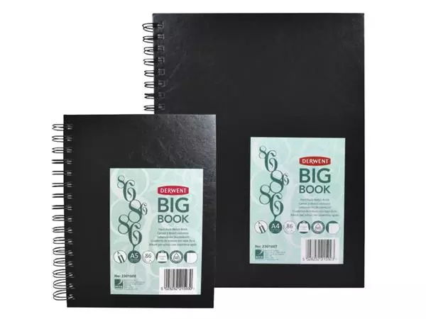 Een Schetsboek Derwent BIG BOOk A5 harde kaft koop je bij Clippz! Office Supplies