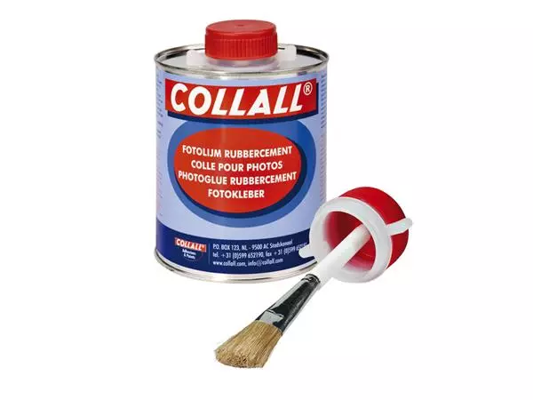 Een Rubbercement Collall 1000ml + kwast koop je bij Sysdicom BV