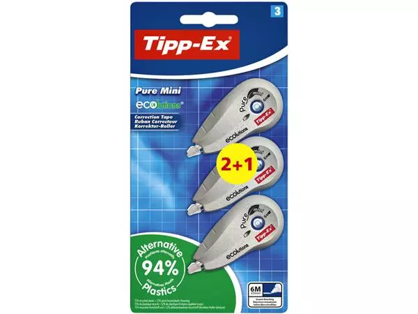 Een Correctieroller Tipp-Ex mini pure ecolutions 5mm koop je bij "De Waal" Kantoor Efficiency