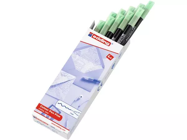 Een Fineliner edding 1200 089 fijn pastel appel sorbet koop je bij Peter Wind