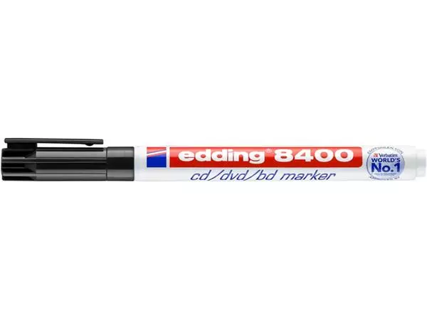 Een CD marker edding 8400 rond 0.5-1mm zwart koop je bij Egner kantoorspecialisten