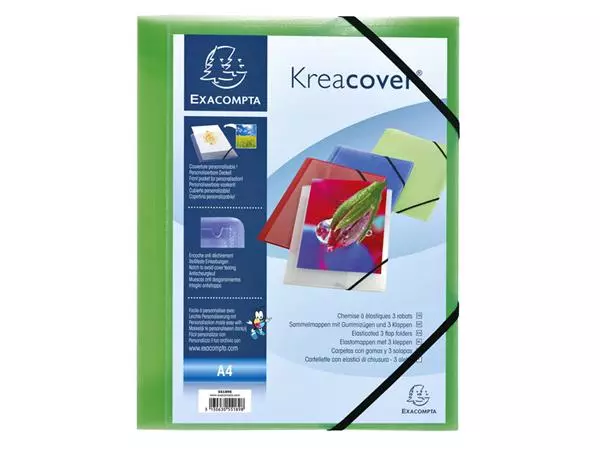 Een Elastomap Exacompta Kreacover A4 3 kleppen PP assorti koop je bij Peter Wind