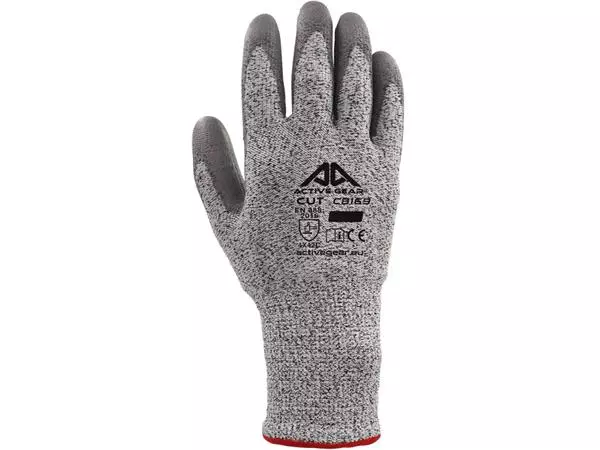 Handschoen ActiveGear snijbestendig grijs 8/M