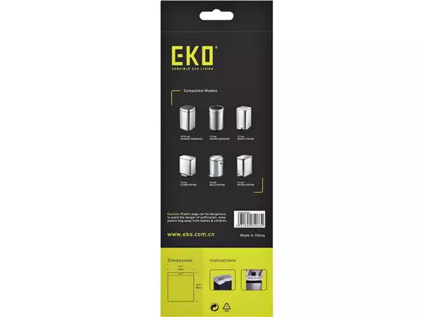 Een Afvalzak EKO MDPE type C met trekband 45x50cm 10-15L wit koop je bij Quality Office Supplies