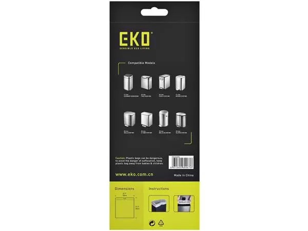 Een Afvalzak EKO MDPE type D met trekband 55x55cm 18-21L wit rol à 20 stuks koop je bij Kantorice office & business supplies