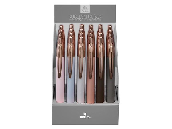 Een Balpen rosé goud 6 assorti koop je bij Quality Office Supplies