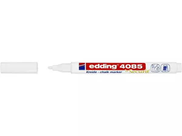 Een Krijtstift edding 4085 by Securit rond 1-2mm wit koop je bij Continu Kantoor