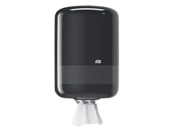 Een Poetspapierdispenser Tork Centerfeed M2 Elevation zwart 559008 koop je bij Friese Schrijfkamer