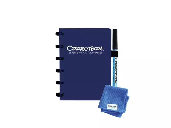 Notitieboek Correctbook A6 lijn 40blz midnight blue