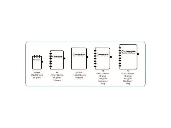 Een Notitieboek Correctbook A5 Scratch blc insp wt koop je bij Egner kantoorspecialisten