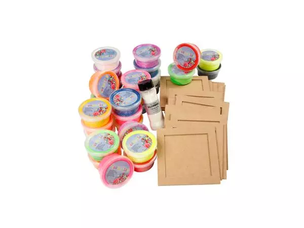 Een Klei Foam Clay basic 10 x 35gr 10 kleuren koop je bij Egner kantoorspecialisten