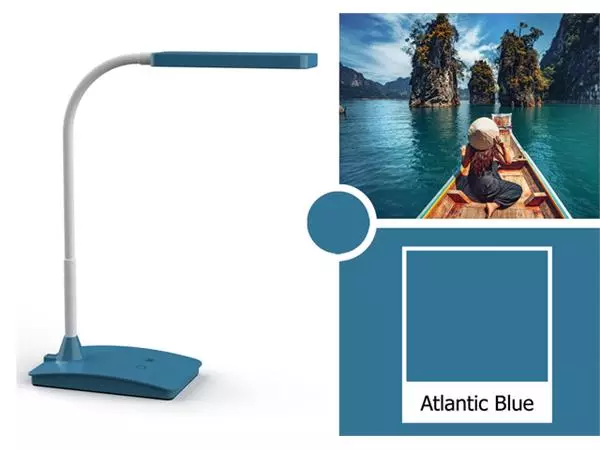 Een Bureaulamp MAUL Pearly LED voet dimbaar colour vario atlantic blue koop je bij De Joma BV