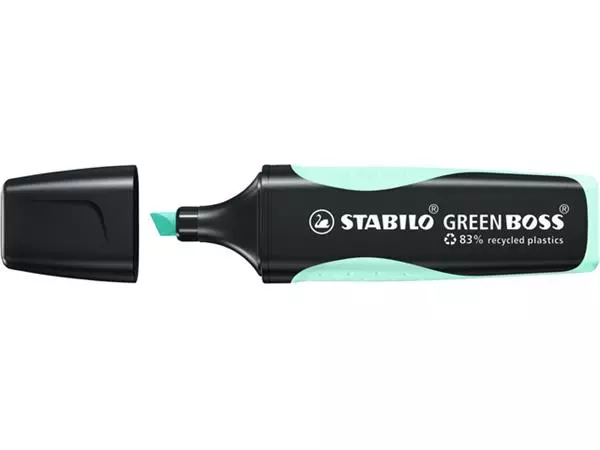 Een Markeerstift STABILO GREEN BOSS 6070/113 vleugje pastel turquoise koop je bij Kantoorboekhandel Van Atten