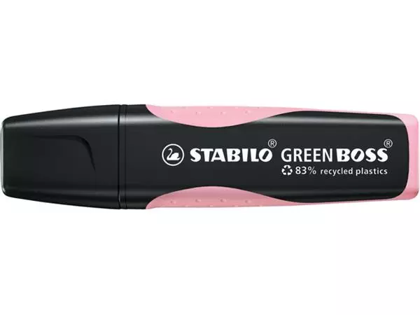 Een Markeerstift STABILO GREEN BOSS 6070/129 pastel poederroze koop je bij Peter Wind