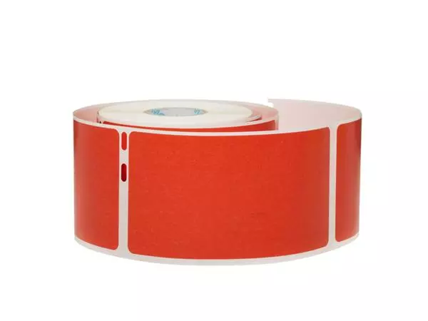 Een Etiket Dymo LabelWriter naamkaart 54x101mm 1 rol á 220 stuks rood koop je bij Deska Alles voor Kantoor