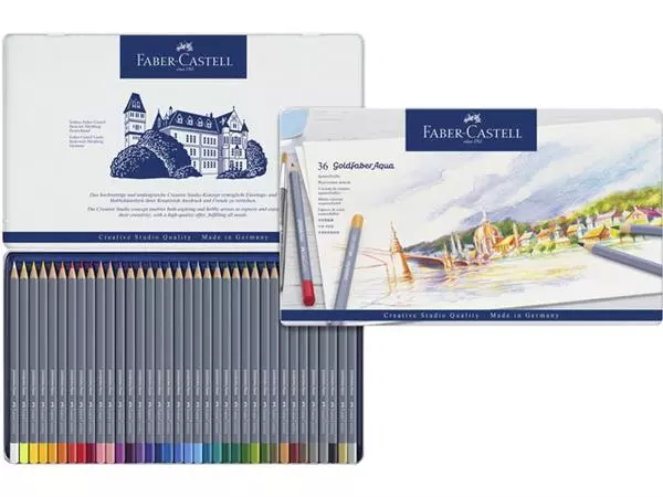 Een Kleurpotloden Faber-Castell Goldfaber aquarel assorti blik à 36 stuks koop je bij De Rijk Kantoorshop