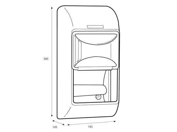 Een Dispenser Katrin 92384 toiletpapier standaard wit koop je bij De Joma BV