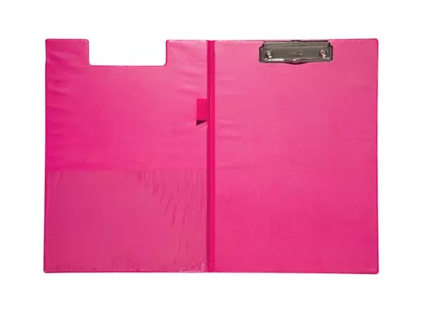 Een Porte-bloc à rabat Maul A4 portrait avec boucle-stylo PVC néon rose koop je bij QuickOffice BV