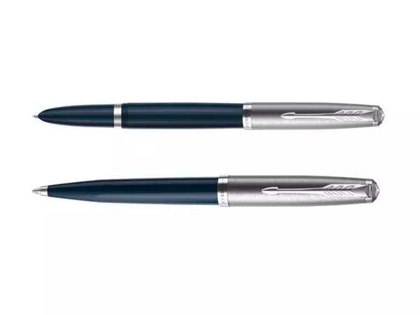 Een Balpen Parker 51 midnight blue CT medium koop je bij Deska Alles voor Kantoor